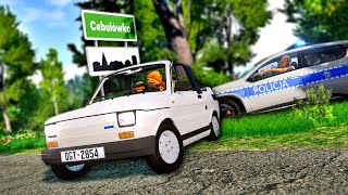 POŚCIG Polska POLICJA 🚔🇵🇱 MALUCH Fiat 126p | BeamNG.drive