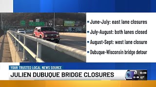 Julien Dubuque Bridge closures to begin in June