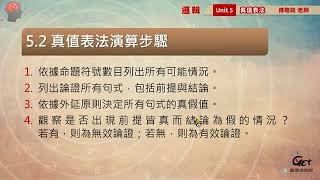 邏輯 05  真值表法，傅皓政《逻辑学》课程，逻辑学基础，语句逻辑（命题逻辑），谓词逻辑， 逻辑系统与方法，逻辑与语言，逻辑的应用，逻辑学的历史与流派，