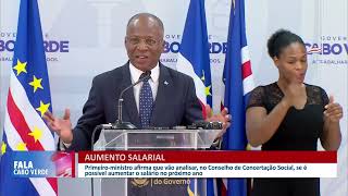 Governo afirma que vão analisar possível aumento do salário no próximo ano | Fala Cabo Verde