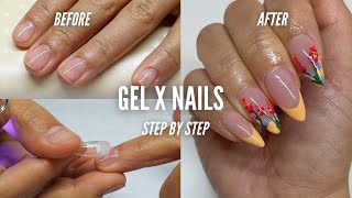 HOW TO DO GEL X NAILS LIKE A PRO | Gel X Nail Tutorial + Spring Floral Nail Art