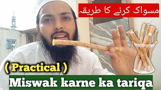 Miswak karne ka tariqa |Miswak Kesa Karen ( Practical ) #miswak_karne_ka_tariqa #How_to_use_miswak