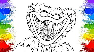 🌟 How to draw Huggy Wuggy 🌟 Huggy Wuggy Coloring Page 🌟