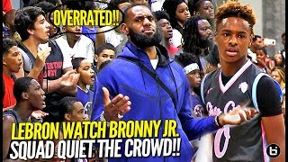 LeBron James Watches Bronny Jr & Squad Respond to OVERRATED Chants! Northcoast B