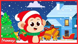 Monkey Saves Christmas 🎅🎁🎄 Christmas Songs for Kids | Monkey Junior Play & Learn