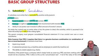 Basic group structures - Introduction - ACCA SBR