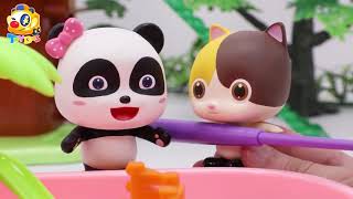 Learn Colors, Fruits, Veggies | Yummy Donuts | Kiki and Miumiu | Kitchen Toys for Kids | ToyBus