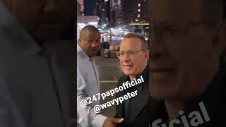 Tom Hanks goes Off on aggressive fans lastnight knocking into his wife after dinner nyc #tomhanks