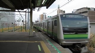 JR東日本E233系6000番台 快速 八王子行き 通過シーン(警笛あり)