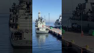 NATO warships arrived in Estonia. F218 and F333. Frigate of the German and Portuguese Navy. #nato