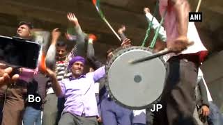 Watch: Congress workers celebrate lead in Rajasthan Bypoll results