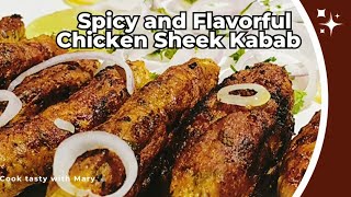 Spicy and Flavorful Chicken Sheek Kabab/Delicious/Easy/Tasty ರುಚಿಯಾದ ಚಿಕ್ಕನ್  ಶೀಖ್ ಕಬಾಬ್