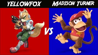 YellowFox (Fox) VS Madison Turner (Diddy Kong) - Smash Ultimate