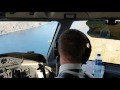 Cockpit view of landing at Honningsvåg Airport, Valan, (ENHV)