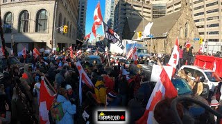 Canada Truckers FREEDOM CONVOY Toronto 2022 at Bloor Street and Avenue Road  ||  2022