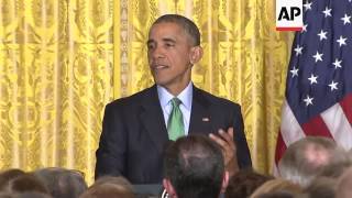 Obama Talks Immigration at Irish Unity Event