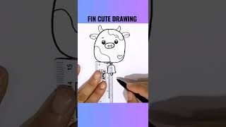 HOW TO DRAW COTTON CANDY A COW #how #cute #drawing #youtubeshorts #viral #video
