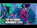 My Top 50 Songs of November 2024 (Spotify)