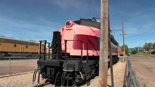 Milwaukee Road Little Joe E70 and E9A, #36A on display Deer lodge, Montana