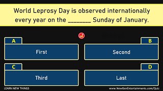 Important International Days Quiz - Part 1/7 | World General Knowledge Quiz | 20 Questions