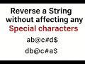 Reverse String Without Affecting Special Characters | Java Coding Interview Question
