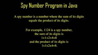 Spy Number Program in Java