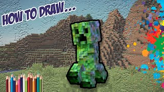 HOW TO DRAW A Creeper (Minecraft) | DRAWING AND COLORING