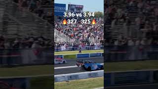 BOB TASCA lll 3.96 @ 327 M.P.H. VS (W)MATT HAGAN 3.94 @ 325 M.P.H.