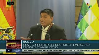 Bolivia’s leftist party declares state of emergency