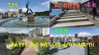 አስገራሚ እይታ ከውቧ ፒያሳ እሪ በከንቱ ደጎል አደባባይ አብርሆት 4 ኪሎ! #walking tour #StreetRcords #donkeytube #abelbirhan