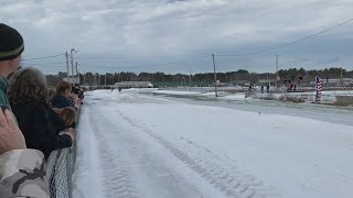 Horse and skier let it rip during Topsham skijoring event