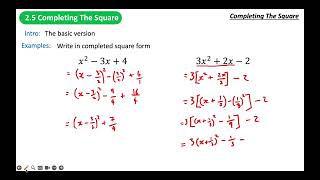 FM 2.5 Completing The Square