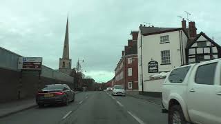 Driving On College Street, Deansway, Bridge Street \u0026 New Road, Worcester, Worcestershire, England