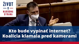 Kto bude vypínať internet? Koalícia klamala pred kamerami