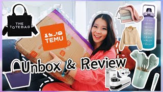 Huge TEMU Haul! TEMU Unbox & Review| Best tote bag, bag sealer, kitchen items! Is TEMU quality good?