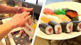 【回転寿司密着】開店前支度からランチまで ～Sushi restaurant Conveyor belt～