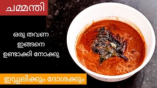 ചമ്മന്തി ഇങ്ങനെ ഉണ്ടാക്കി നോക്കു ഇഡ്ഡലിക്കും ദോശക്കും |TOMATO CHUTNEY | തക്കാളി ചമ്മന്തി