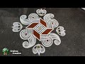 maasi madham simple lotus rangoli 5x3x3 dot easy padi kolam pandaga muggulu beautiful rangoli