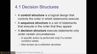 C# Chapter 4 Making Decisions Part 1 Introduction to Chapter 4 swf