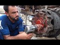 how to remove and fit the wheel bearings and front end of a mercedes truck