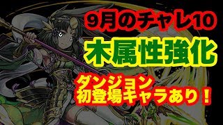 【パズドラ】9月のクエストダンジョン チャレンジLv10 バステト ソロノーコン