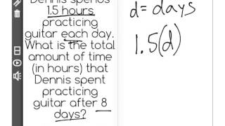 [6.EE.9-1.1] Multiple Variables - Common Core Standard