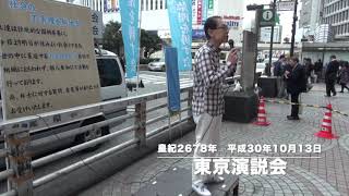 平成30年10月13日　東京演説会（新宿駅西口）