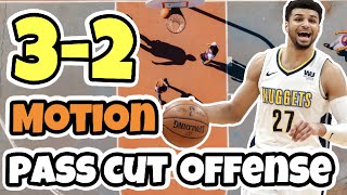 3-2 Pass and Cut Motion Basketball Offense