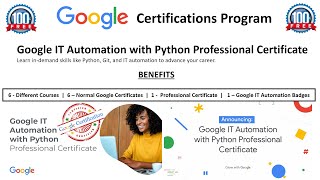 Free Google IT Automation with Python Professional Certificate | Google Python Certifications