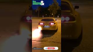Toyota Supra Crazy loud sound with flame
