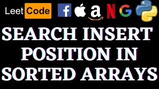 Search Insert Position | Leetcode Python Solution | Python