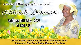 A Service of Thanksgiving for the Life of Adinah Donovan
