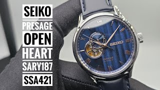 Seiko Presage Automatic Sakura by Night Zen Garden Open Heart SARY187 SSA421