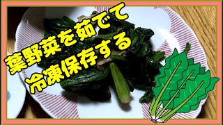 【野菜の保存方法】葉野菜をゆでて冷凍保存するだけの動画（ほうれん草・小松菜）